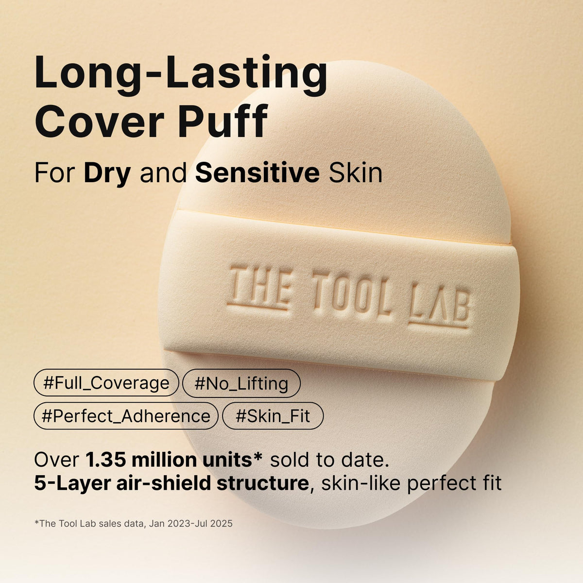 The Tool Lab Oval Puff Set close-up shows precise edges for nose and eye areas.