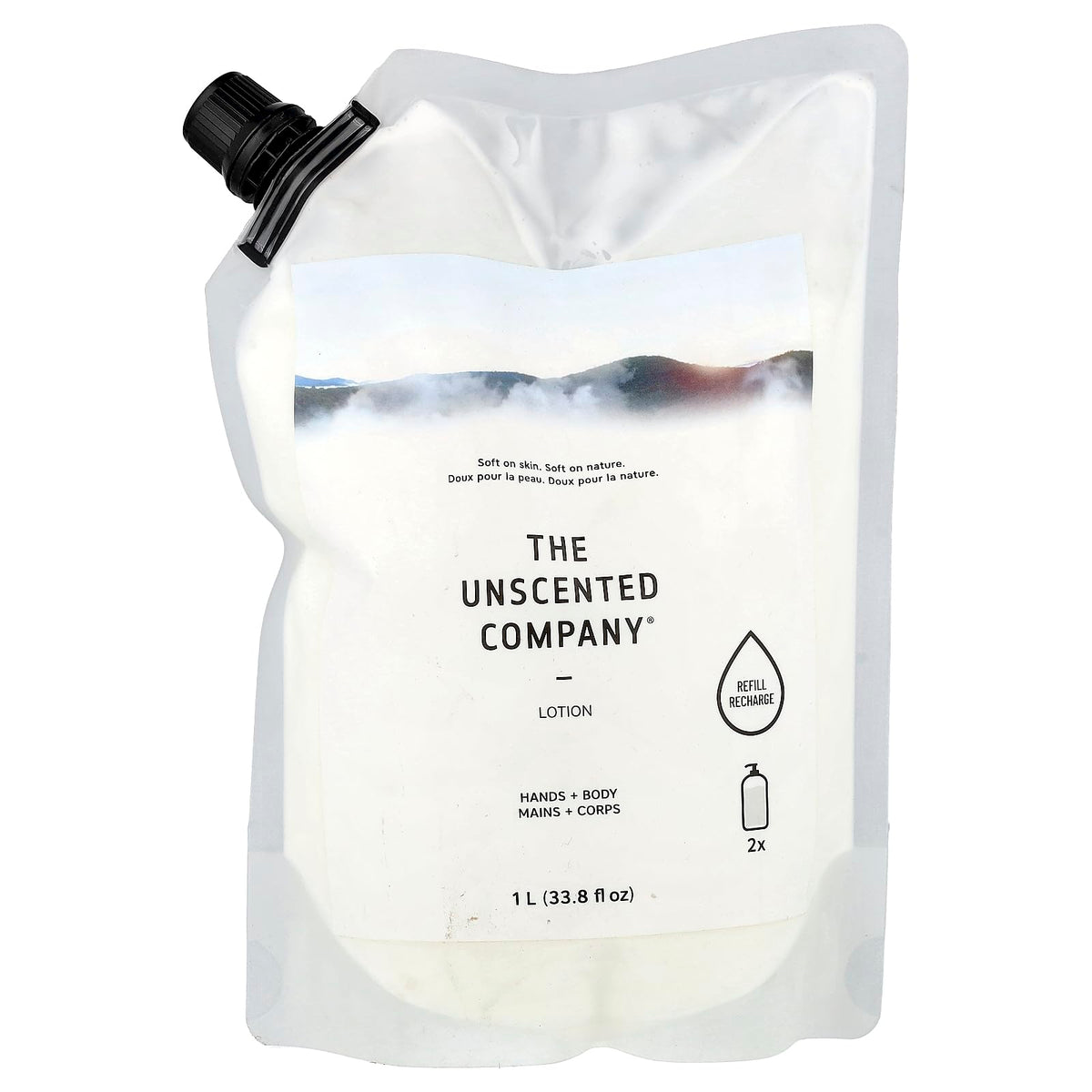 The Unscented Company Lotion refill bottle delivering fast, non-greasy hydration.