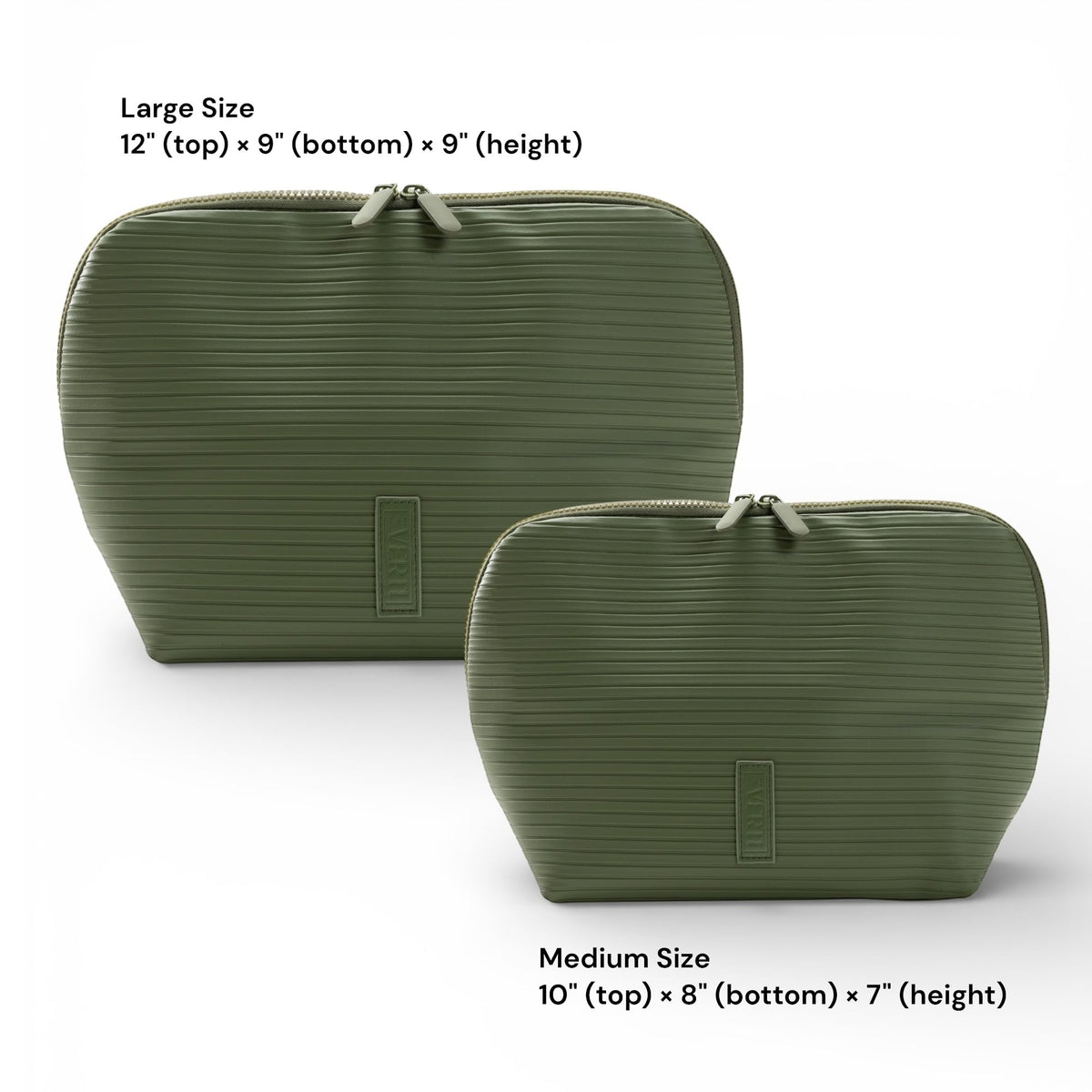 THE VERTI olive medium vertical bag fold-down display for quick access at home or travel