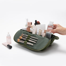 THE VERTI olive medium vertical bag is carry-on friendly and lightweight for packing