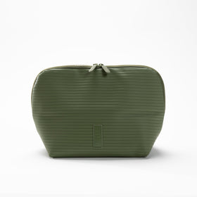 THE VERTI olive medium vertical bag features waterproof fabric protecting contents during travel