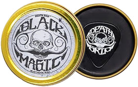 The Vintage Grooming Co. Black Magic Death Grip wax tin for strong hold.