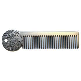 The Vintage Grooming Co metal mustache comb with fine teeth for detailing