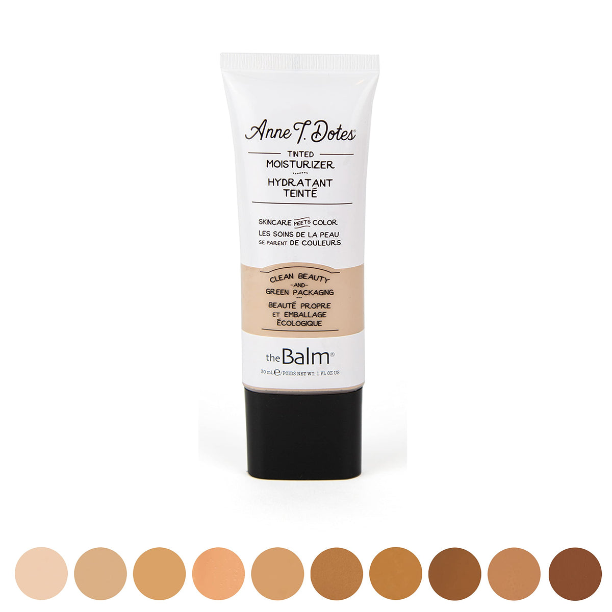 theBalm Anne T. Dotes tinted moisturizer 14 lifestyle shot conveys subtle glow.