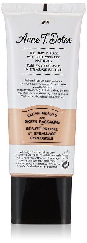 theBalm Anne T. Dotes tinted moisturizer 14 product shot highlighting lightweight hydration.