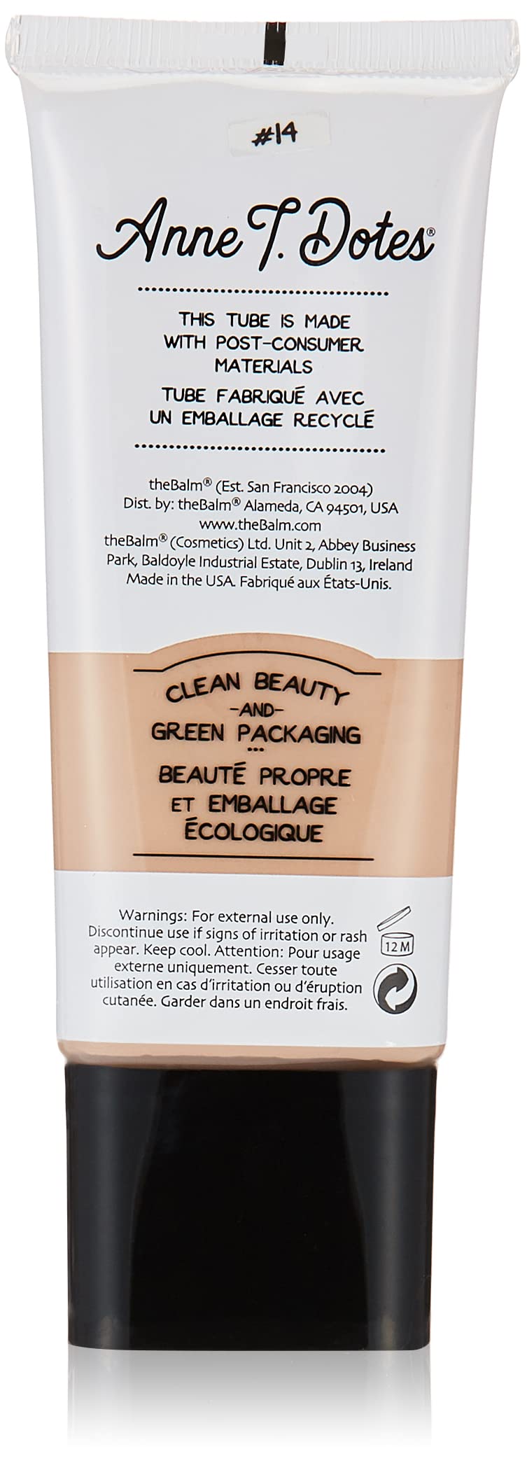 theBalm Anne T. Dotes tinted moisturizer 14 product shot highlighting lightweight hydration.