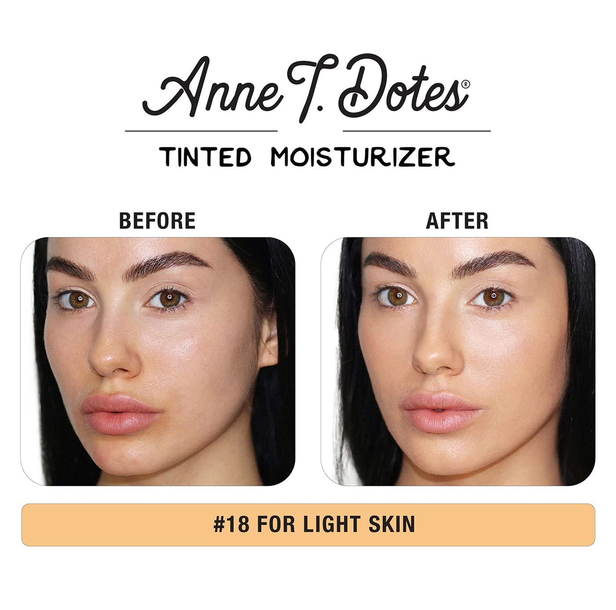 theBalm Anne T. Dotes #18 application on forehead for even tone.