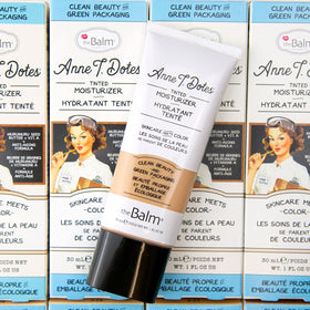 theBalm Anne T. Dotes tinted moisturizer bottle 1oz shown for daily hydration and coverage