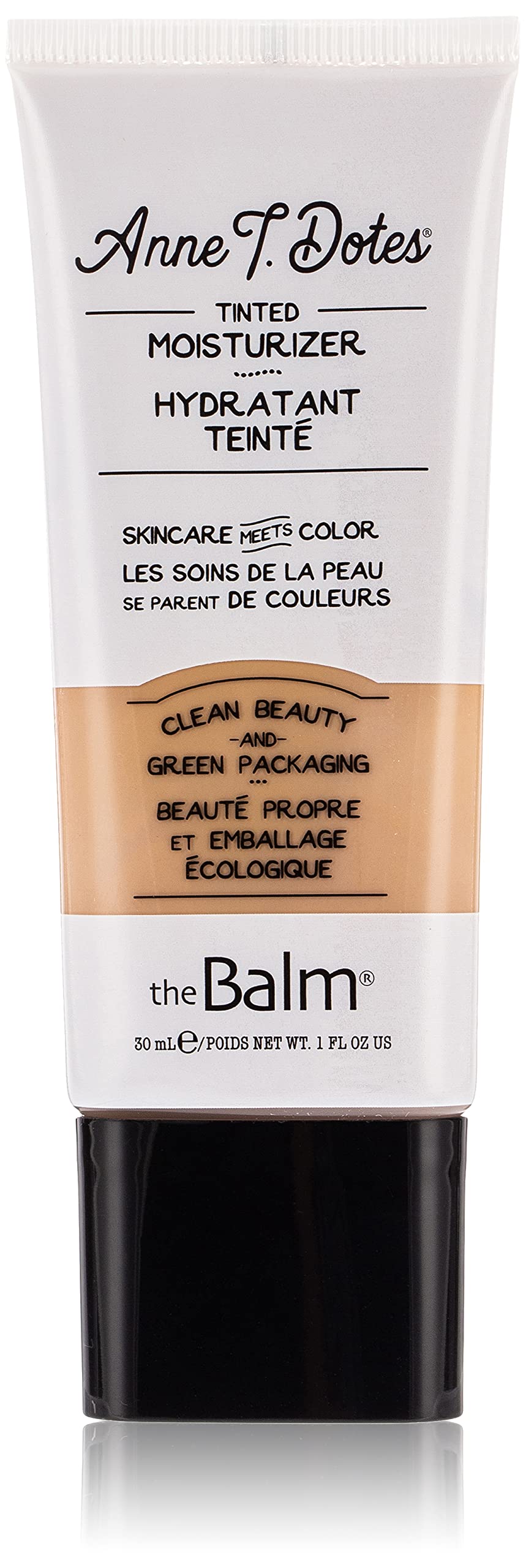 theBalm Anne T. Dotes tinted moisturizer front label for natural, radiant complexion