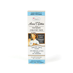 theBalm Anne T. Dotes 22 light-to-medium swatch shows seamless tint for even skin tone