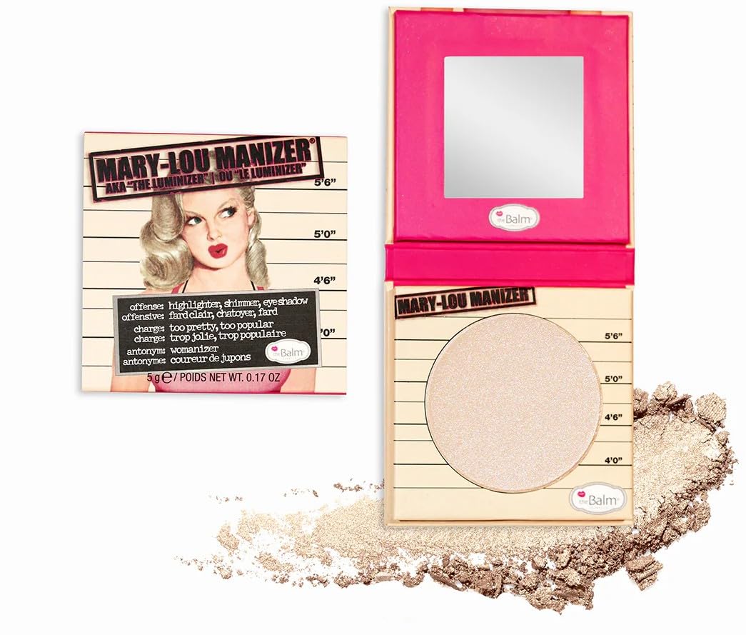 theBalm Mary-Lou Manizer honey-hued luminizer adds a subtle glow to cheeks and lids.