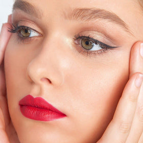 theBalm Schwing close-up of the tip showing precise control for fine lines.