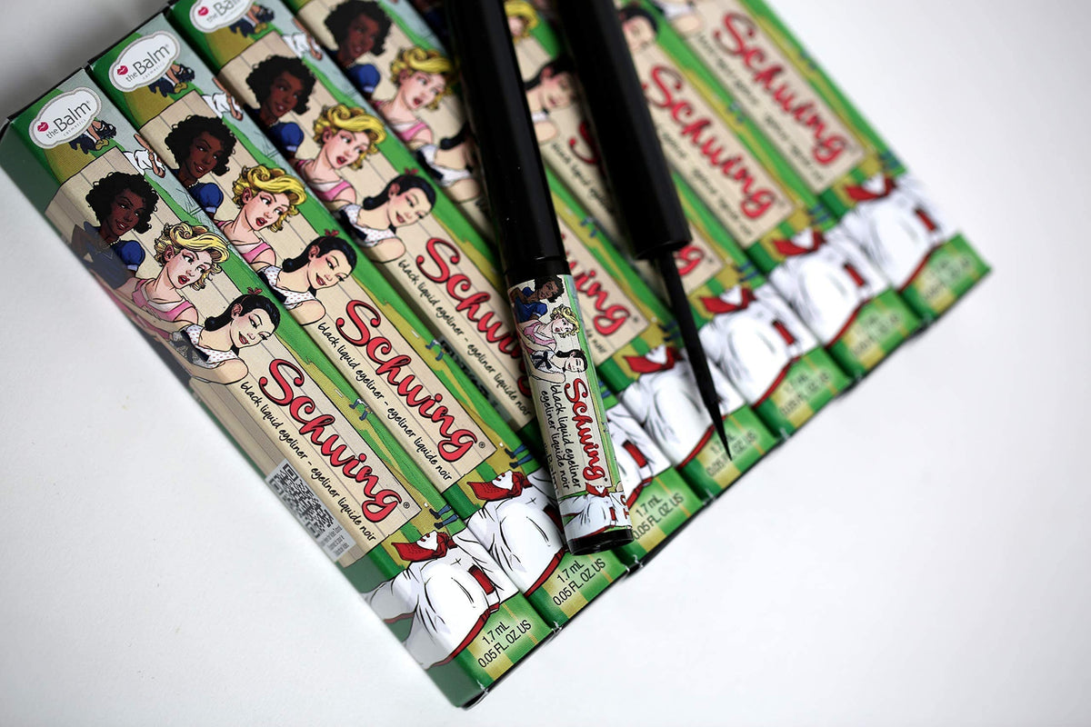 theBalm Schwing demonstrates precise stroke control for versatile looks.