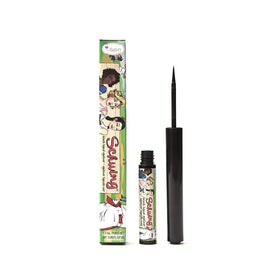 theBalm Schwing eyeliner with tapered tip for precise, clean lines.