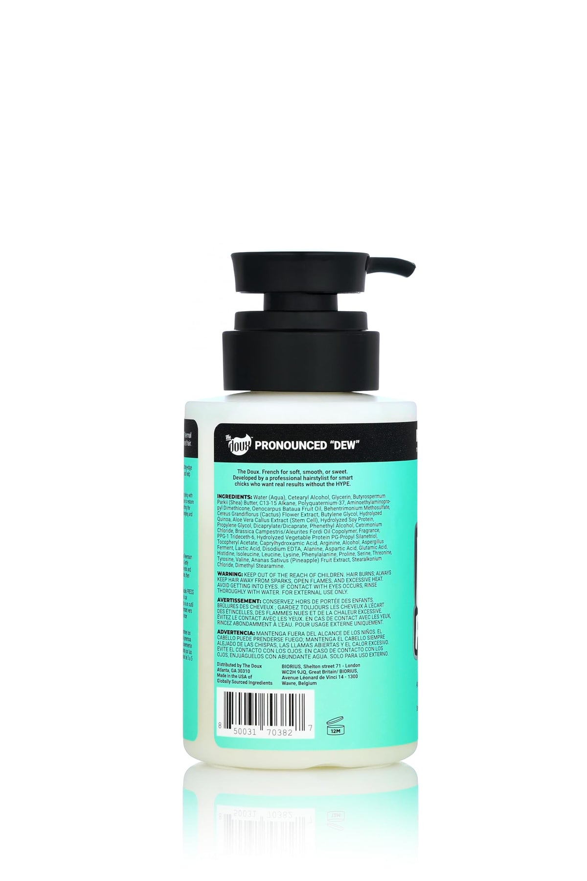 The Doux Fast Forward detangler spray smooths curls for easier styling and reduced breakage.
