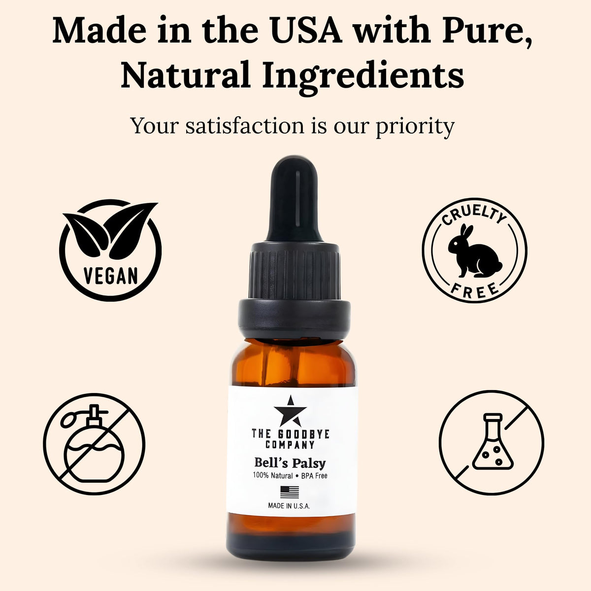 Bell’s Palsy Oil dropper showing precise application for targeted use.