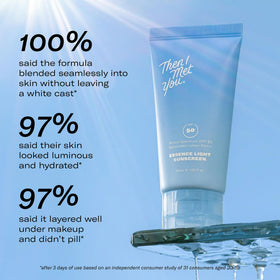 Then I Met You Essence Light sunscreen with fermented sake guards against environmental stressors