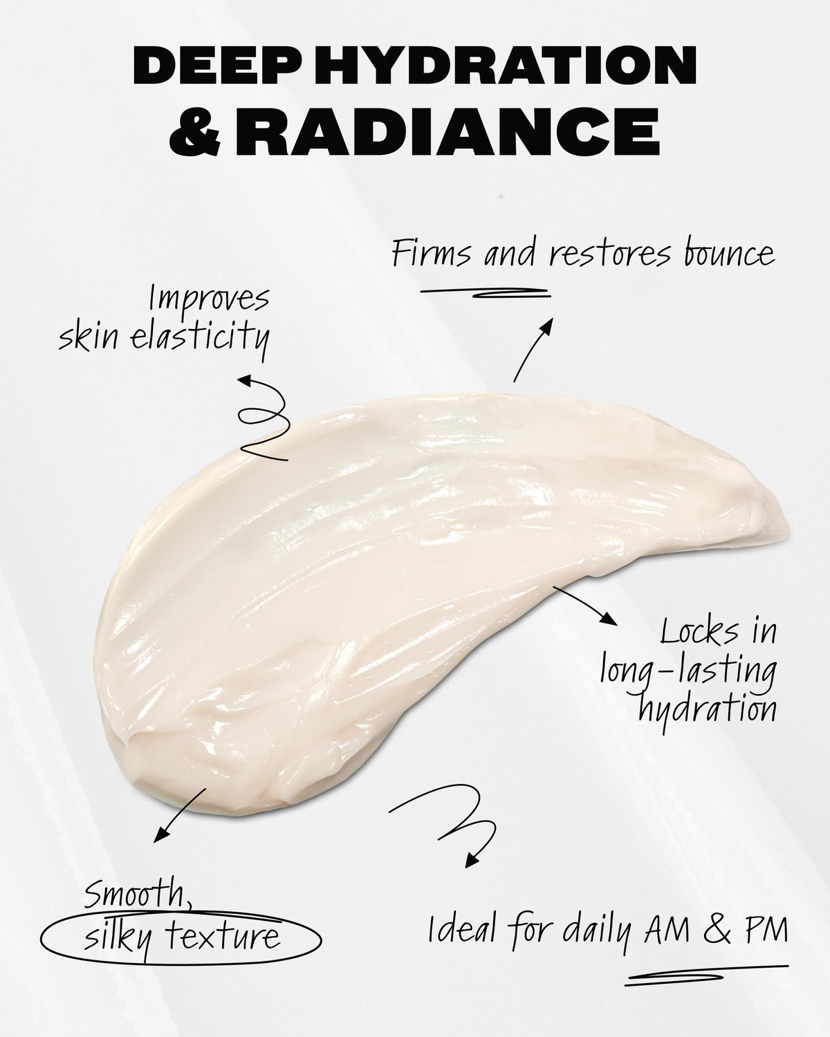Then I Met You Renewing Rich Beauty Cream application close-up gliding on skin