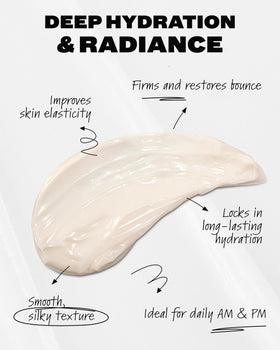 Then I Met You Renewing Rich Beauty Cream application close-up gliding on skin