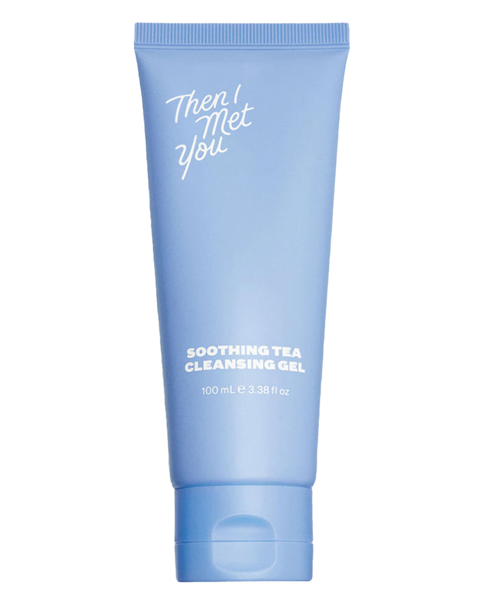 Then I Met You Soothing Tea Cleansing Gel bottle close-up, ideal for gentle makeup removal