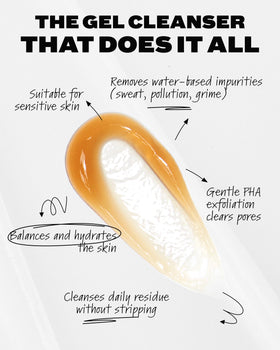 Then I Met You Soothing Tea Cleansing Gel ingredients Fermented rice water close-up