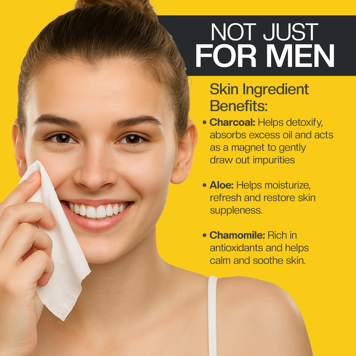 The Nobleman Cleansing Wipes Charcoal Soft Pack illustrates user-friendly freshness at home or office.
