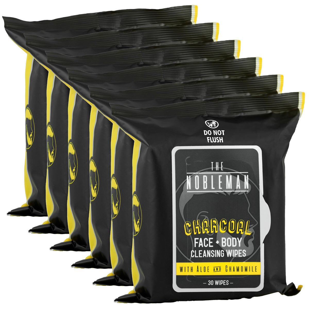 The Nobleman Cleansing Wipes Charcoal Travel Kit demonstrates convenient carry for trips.