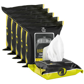The Nobleman Cleansing Wipes Charcoal Wipes Closeup reveals soft, textured wipe material.