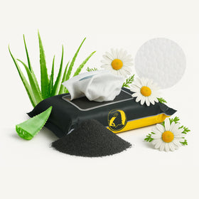 The Nobleman Cleansing Wipes Charcoal Wipes in Use captures quick refresh after workouts.