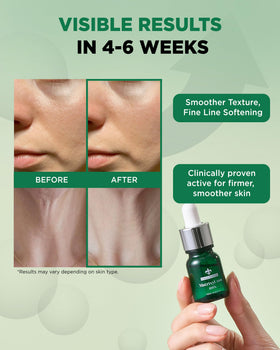 THEPURI Matrixyl 3000 Serum applied to forehead for fine lines