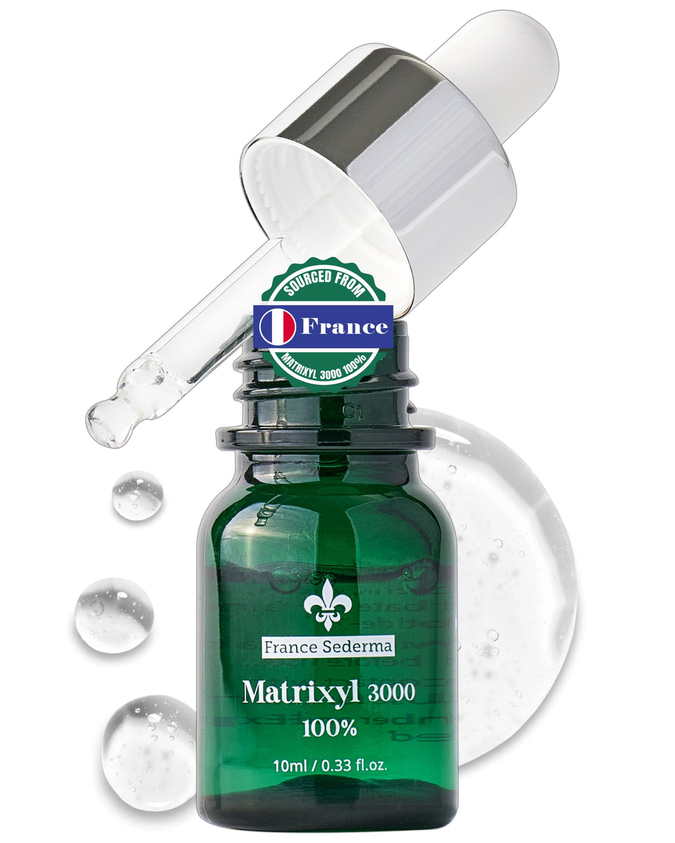 THEPURI Matrixyl 3000 Serum bottle close-up for smoother skin