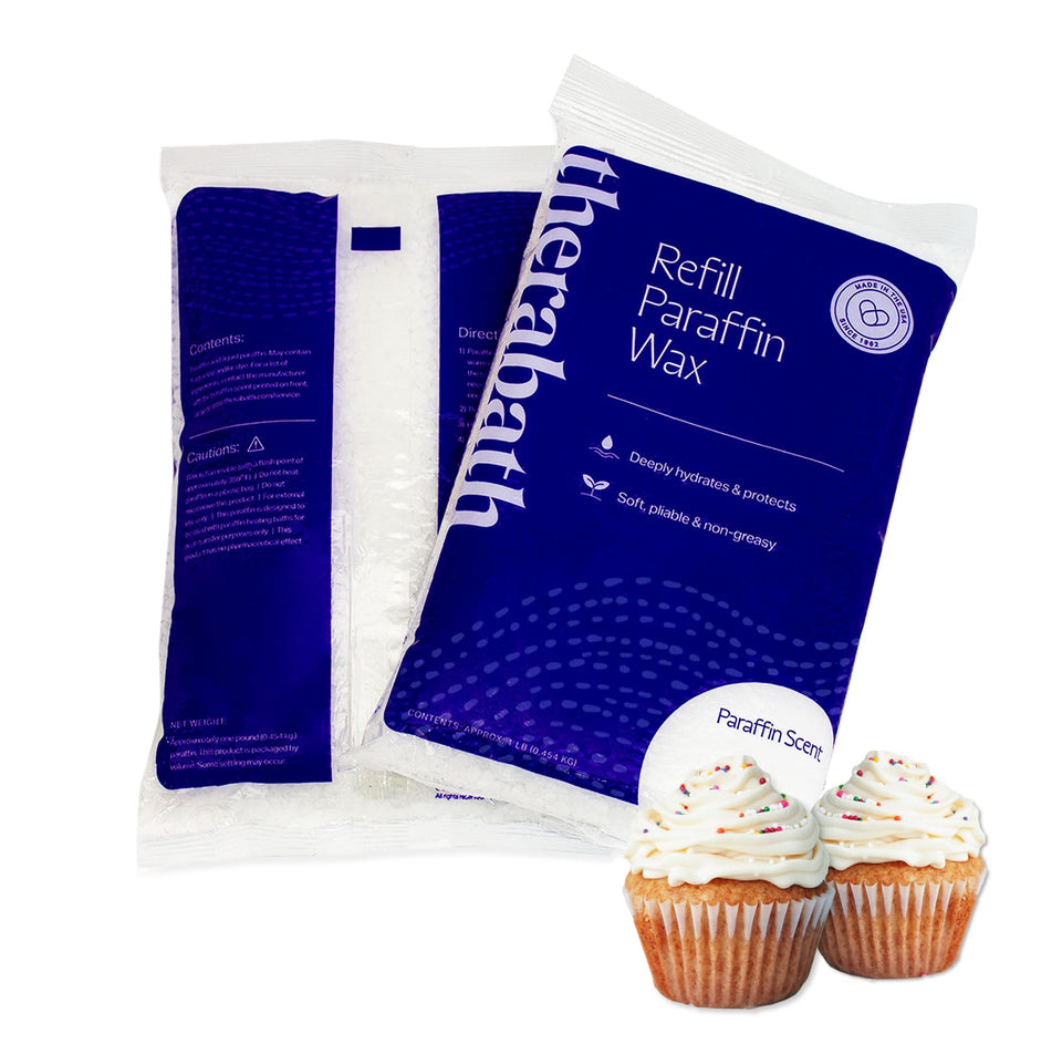 Therabath paraffin wax refill Vanilla Cupcake in USA-made packaging for at-home thermotherapy