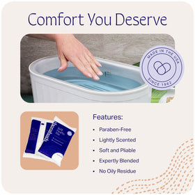 Therabath paraffin wax soft pliable for mess free application