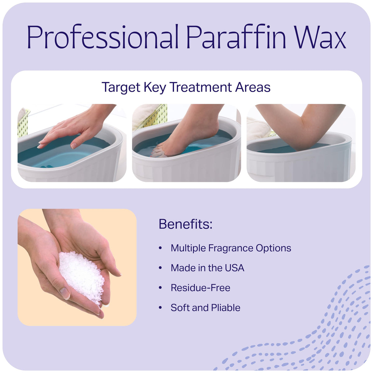 Therabath USA made paraffin wax ensures consistent warmth