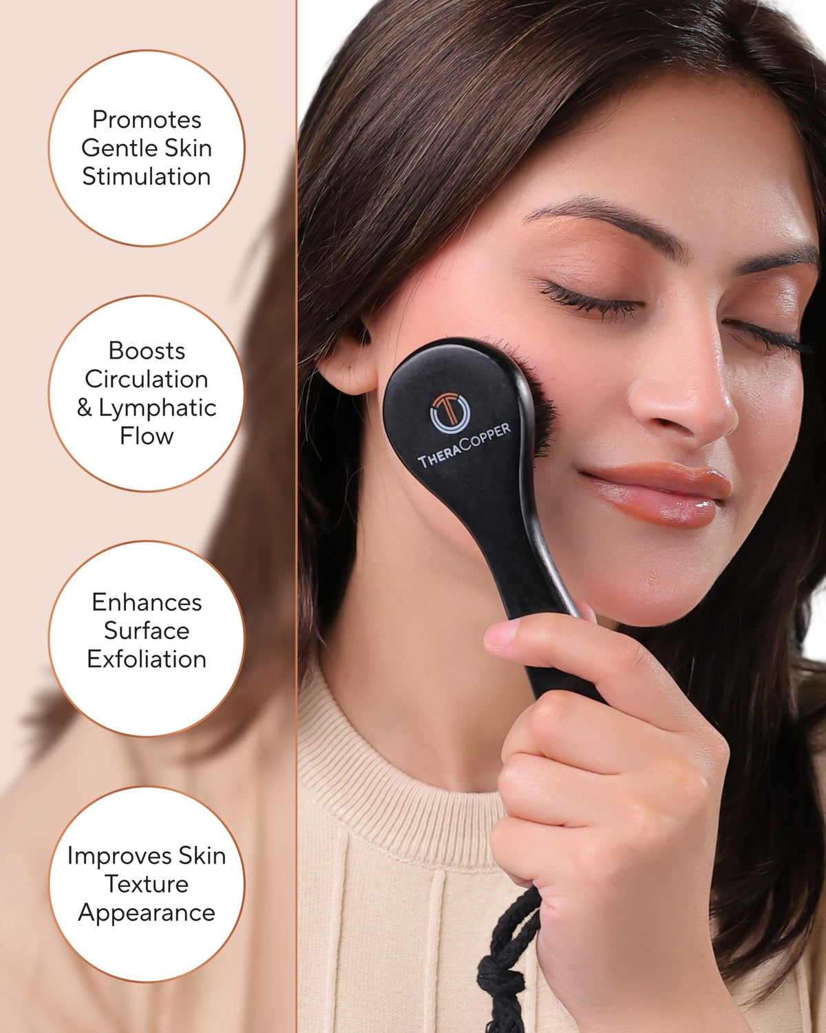 TheraCopper compact design suited for travel and on-the-go skincare.