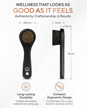 TheraCopper ergonomic brush designed for daily routine and comfortable use.