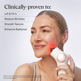 TheraFace Pro 8-in-1 compact massager offers convenient daily facial routines.