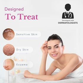 After-shower routine with Theraplex lotion delivering soft skin.