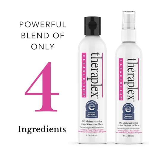 Dermatologist-approved Theraplex lotion shown as a trusted care option.