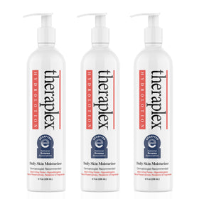 Theraplex Hydrolotion three-pack for daily hydration and convenience.