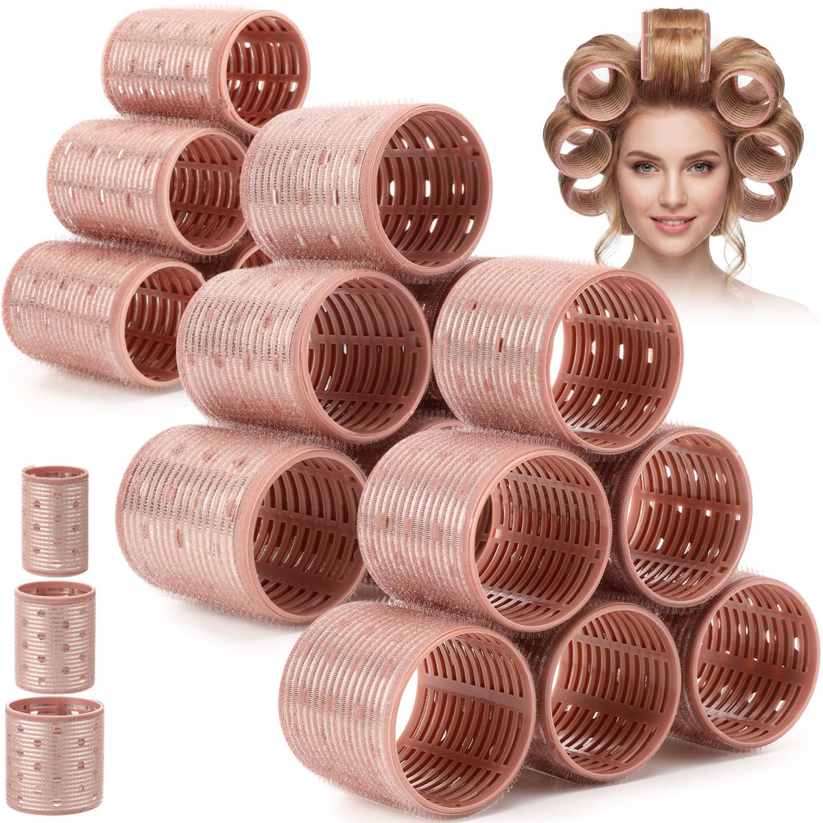 Therwen 18-piece aluminum thermal roller in 4cm size for quick, voluminous curls.