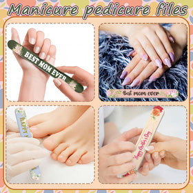 Therwen colorful floral pattern nail files elevate at-home spa moments.