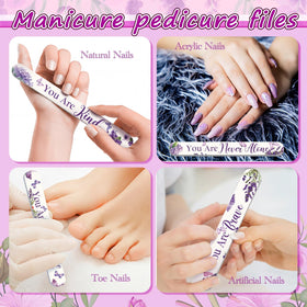 Therwen colorful pattern nail file pack ideal for festive occasions