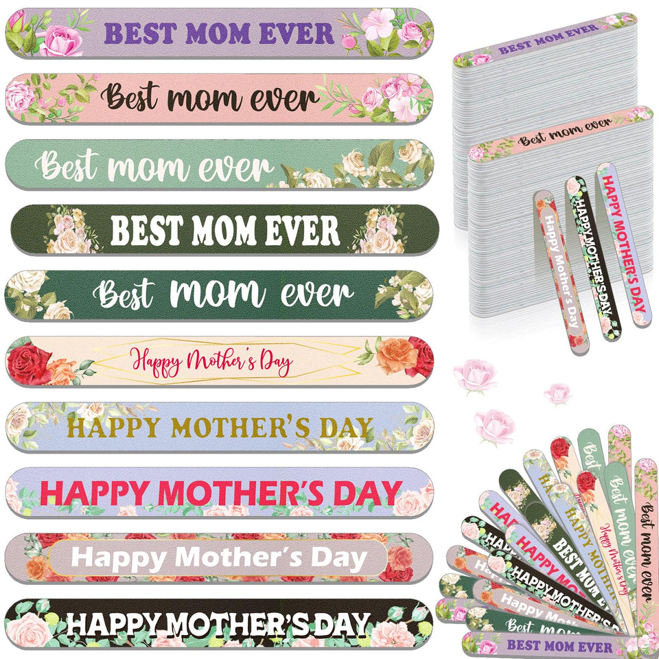 Therwen floral nail files set in bright colors for daily manicures.