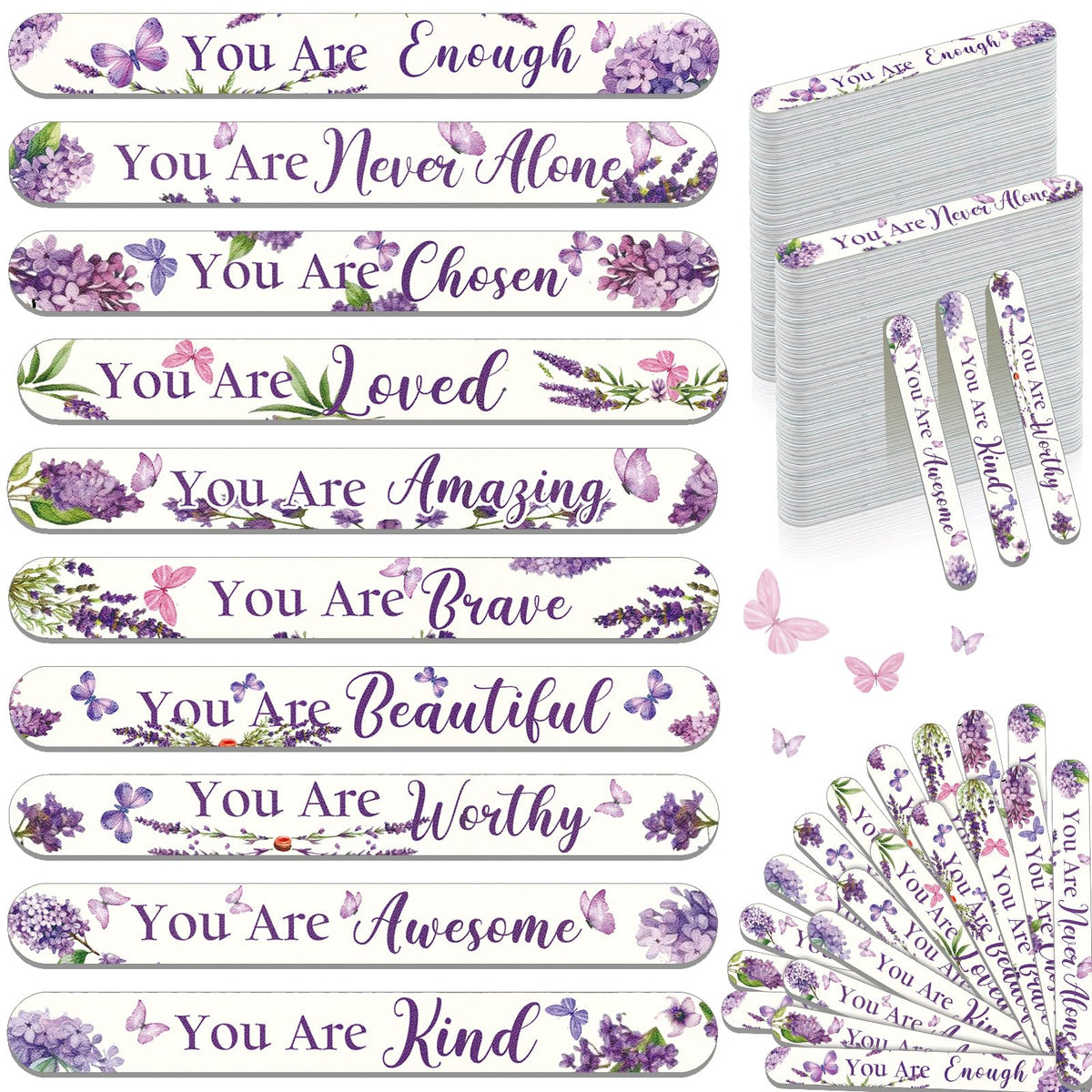 Therwen floral nail file set with inspirational designs for Mother's Day gifting