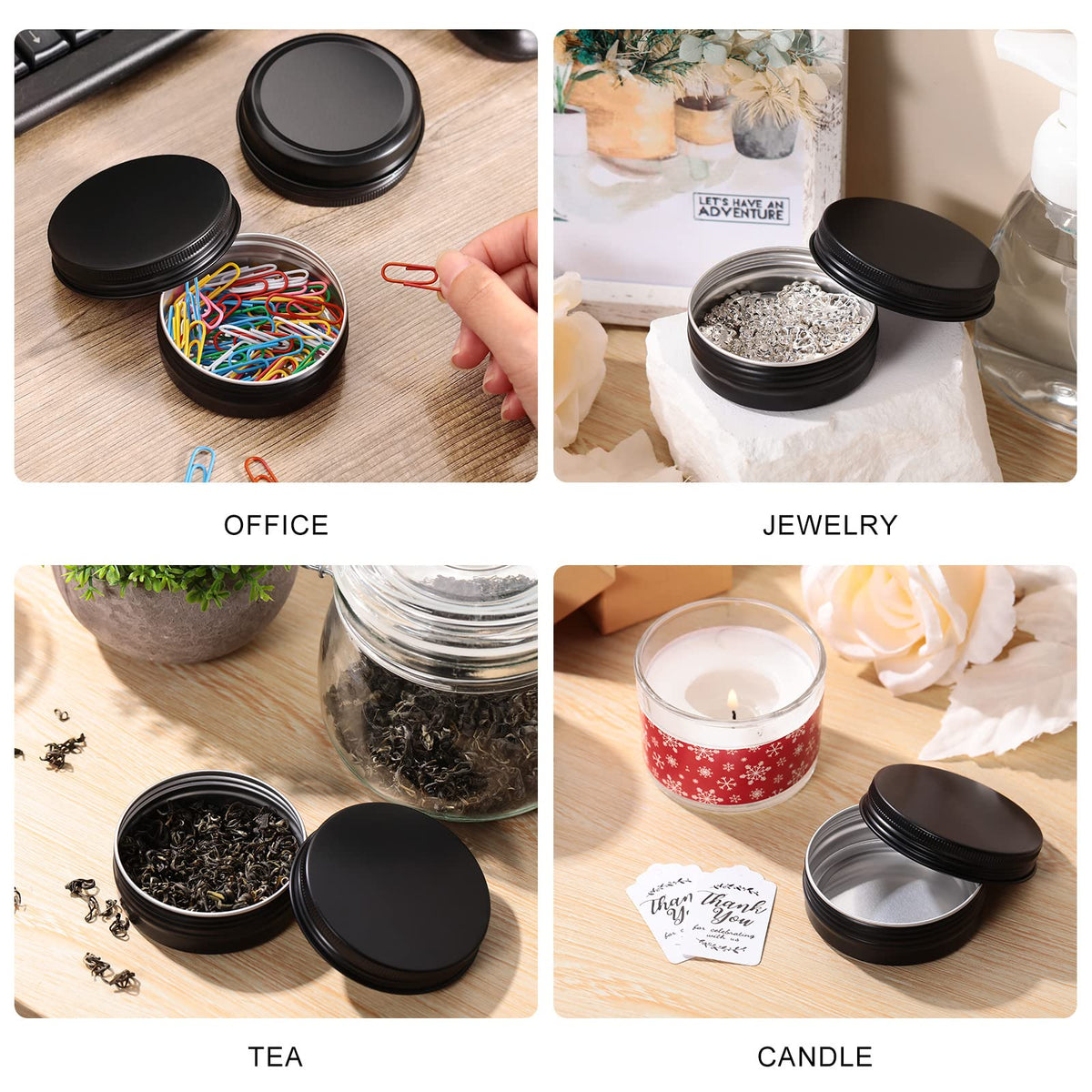 Portable Therwen 2oz tin jar suitable for travel and on-the-go use.