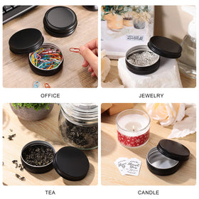 Portable Therwen 2oz tin jar suitable for travel and on-the-go use.