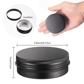 Closeup of Therwen tin jar with screw lid showing easy access.