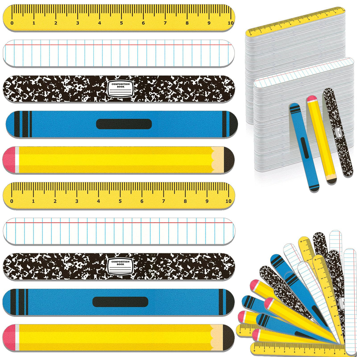 Therwen Teacher Appreciation Nail Files 50-pack for gifting events and party favors