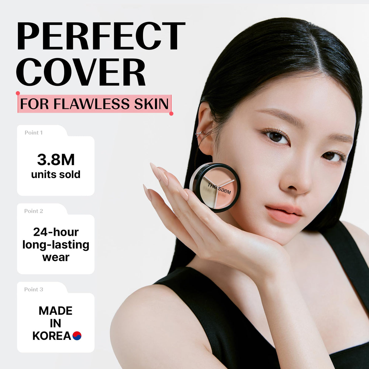 THESAEM Cover Perfection 02 Contour Beige palette for dimensional contouring
